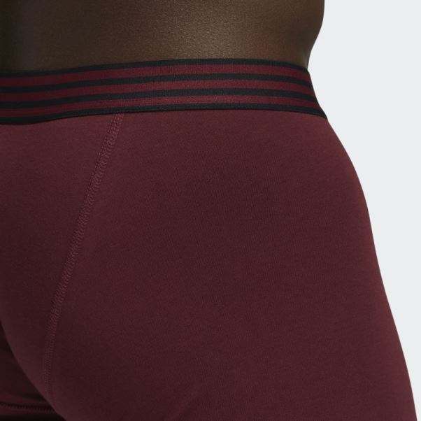 Adidas Core Slip De Bain En Coton 4 Paires Bordeaux