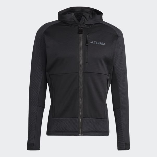 Veste Polaire De Randonnée à Capuche Adidas Terrex Tech Flooce Noir