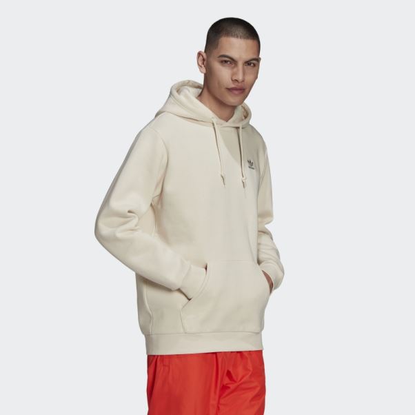 Adidas Sweat à Capuche Adicolor Essentials Trèfle Blanc