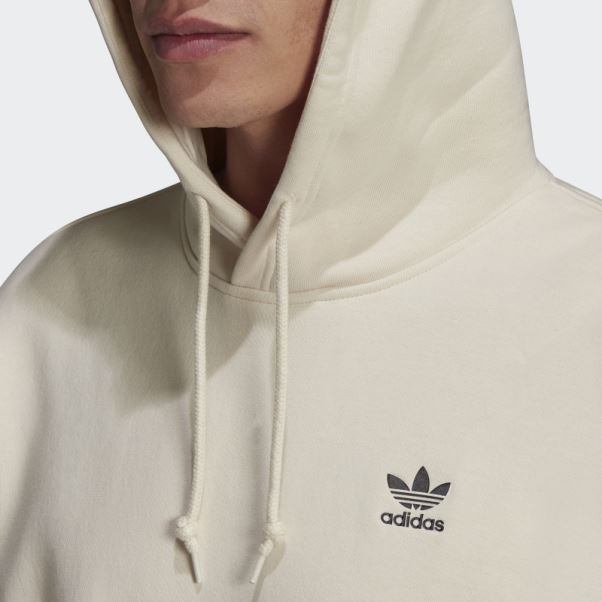 Adidas Sweat à Capuche Adicolor Essentials Trèfle Blanc