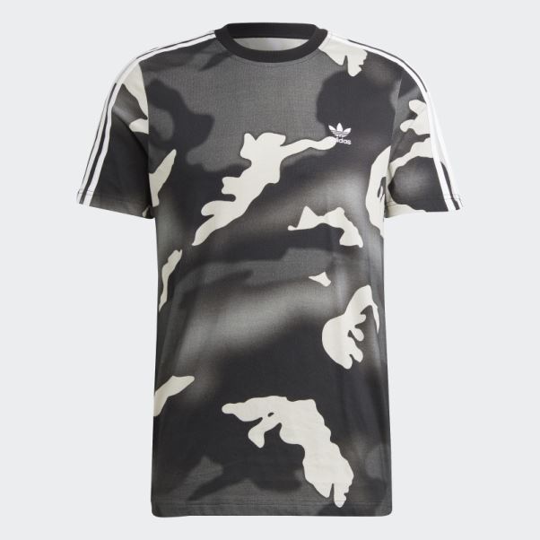 T-shirt Graphique Camo Allover Print Noir Adidas