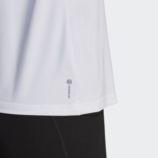 Débardeur Adidas Aeroready Train Essentials 3 Bar Logo Blanc