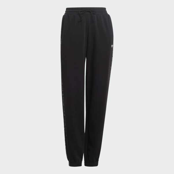 Adidas Pantalon De Jogging Noir Imprimé Animal Abstrait