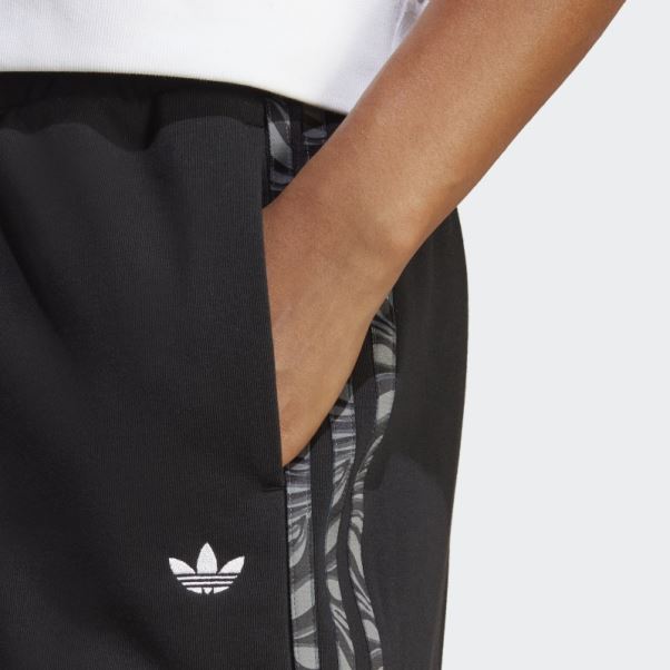 Adidas Pantalon De Jogging Noir Imprimé Animal Abstrait