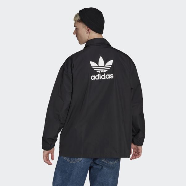 Adidas Adicolor Classics Trèfle Coach Veste Noir