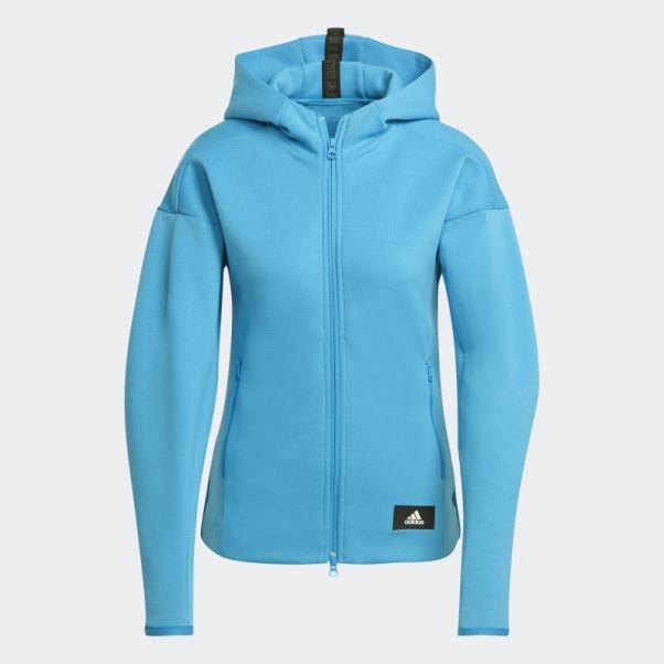 Sweat à Capuche Zippé Adidas Sportswear Mission Victoire Bleu Chaud