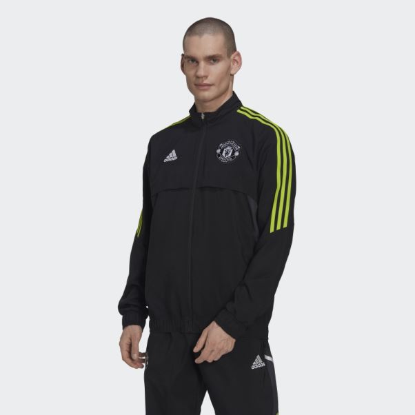 Manchester United Condivo 22 Présentation Survêtement Adidas Noir