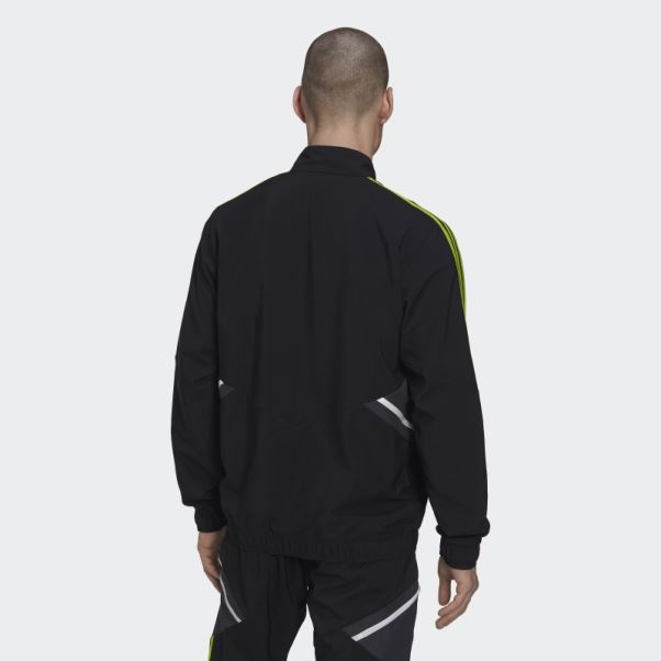 Manchester United Condivo 22 Présentation Survêtement Adidas Noir