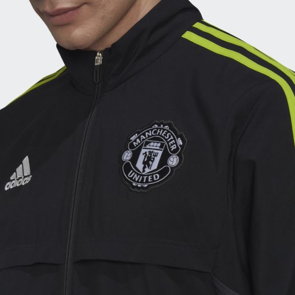Manchester United Condivo 22 Présentation Survêtement Adidas Noir