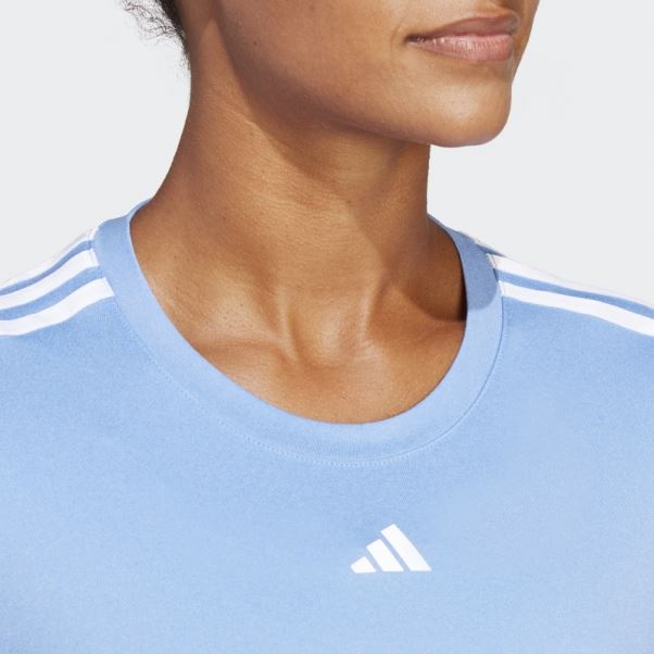 T-shirt Bleu Adidas Aeroready Train Essentials à 3 Bandes