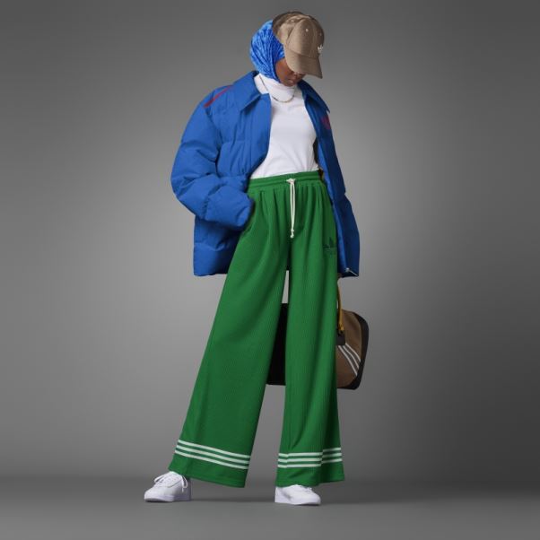 Pantalon Large En Tricot Adidas Adicolor 70s Vert