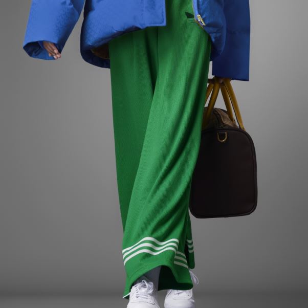 Pantalon Large En Tricot Adidas Adicolor 70s Vert