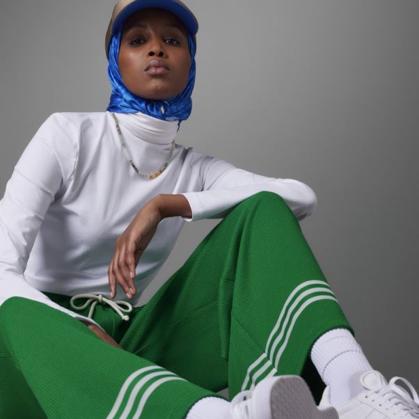Pantalon Large En Tricot Adidas Adicolor 70s Vert