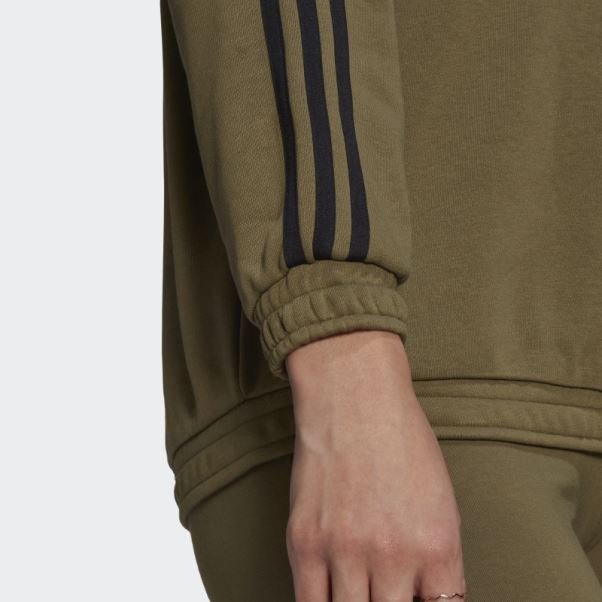 Sweat Adidas Olive à Fermeture éclair