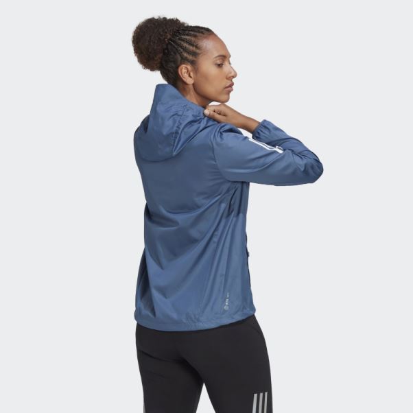 Propre La Course Coupe-vent De Course à Capuche En Acier Adidas Mode