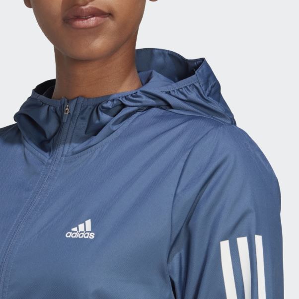Propre La Course Coupe-vent à Capuche En Acier Adidas
