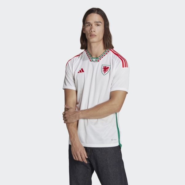 Maillot Extérieur Pays De Galles 22 Adidas Blanc