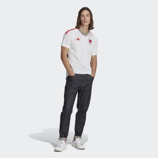 Maillot Extérieur Pays De Galles 22 Adidas Blanc