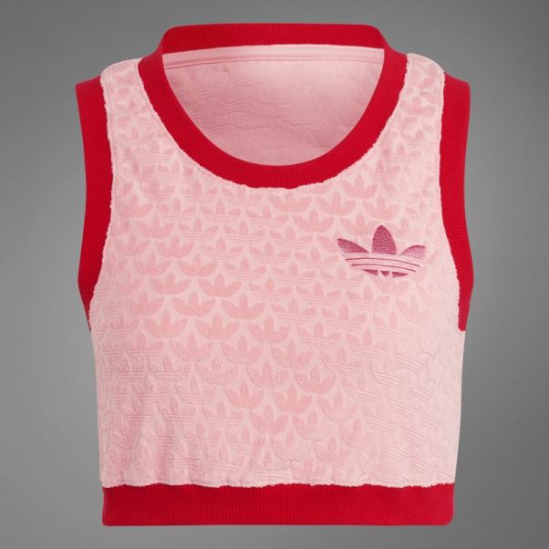 Adidas Super Pop Adicolor Heritage Now Monogram Crop Top
