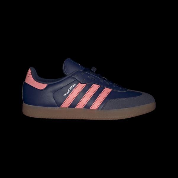 Chaussures De Vélo Végétaliennes Adidas The Velosamba Bleu Marine