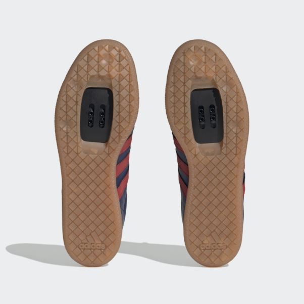 Chaussures De Vélo Végétaliennes Adidas The Velosamba Bleu Marine