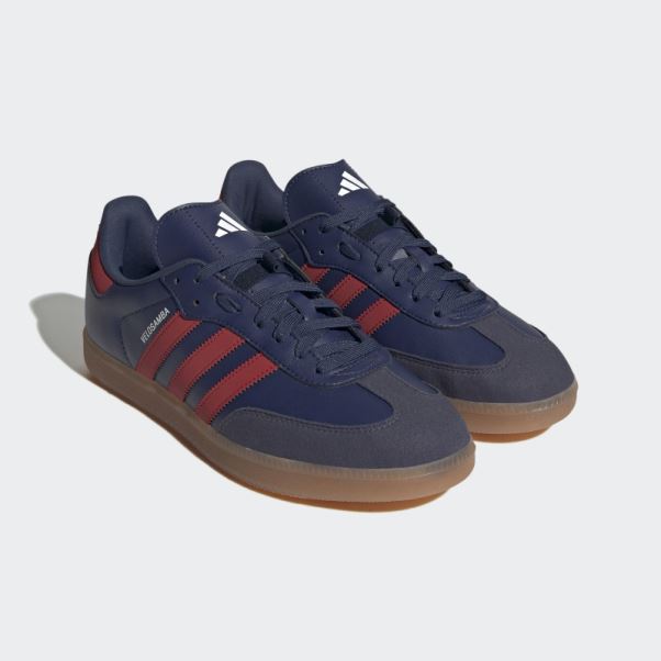 Chaussures De Vélo Végétaliennes Adidas The Velosamba Bleu Marine