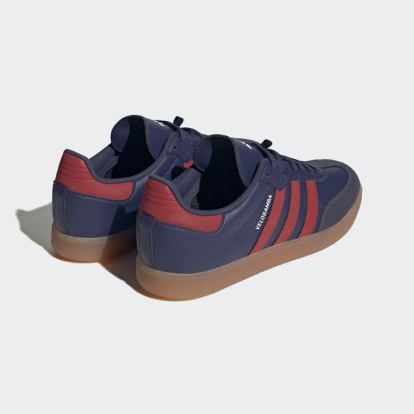 Chaussures De Vélo Végétaliennes Adidas The Velosamba Bleu Marine