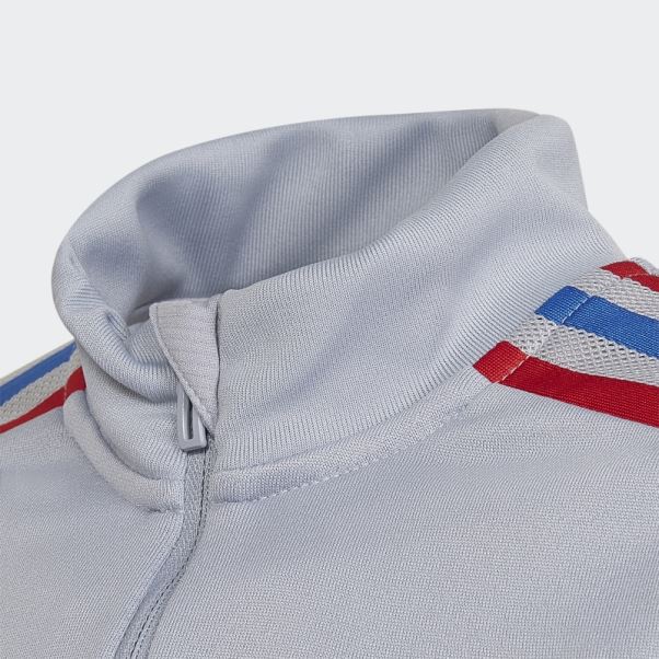 Mode Olympique Lyonnais Tiro 21 Training Top Argent Adidas