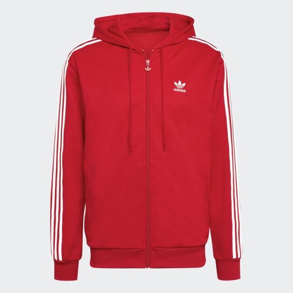 Adicolor Classics Veste De Survêtement Zippée à Capuche Adidas Rouge
