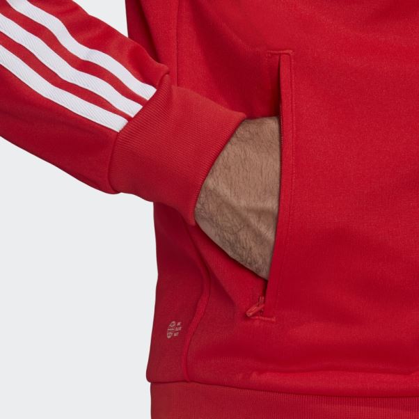 Adicolor Classics Veste De Survêtement Zippée à Capuche Adidas Rouge