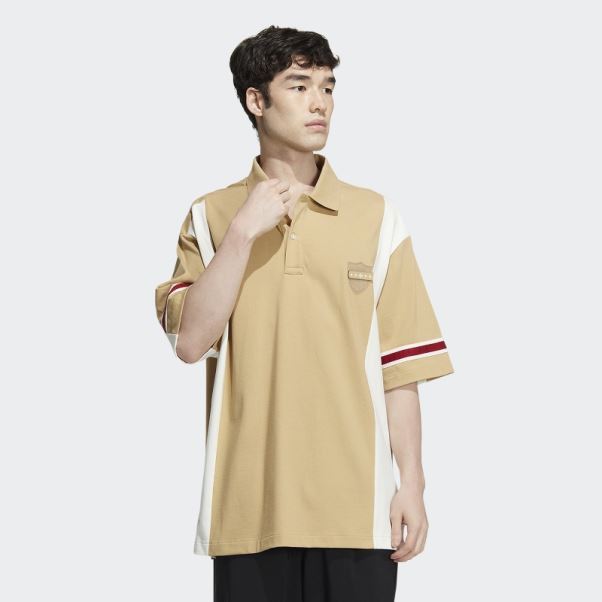 Polo Adidas Modern Collegiate Beige Ton Sur Ton