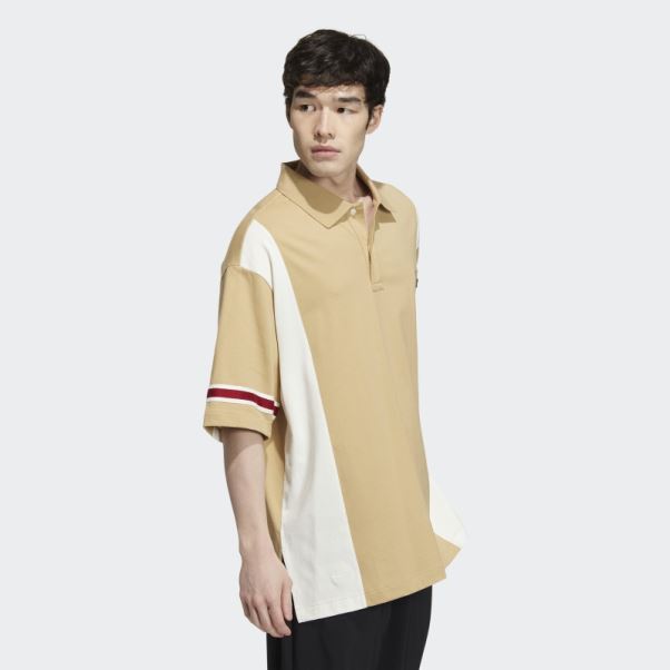Polo Adidas Modern Collegiate Beige Ton Sur Ton