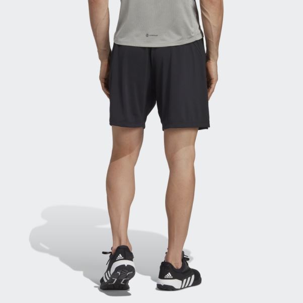 Short D'entraînement En Pu Imprimé Adidas Noir
