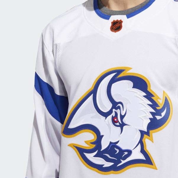 Maillot Adidas Sabres Authentique Reverse Wordmark Blanc