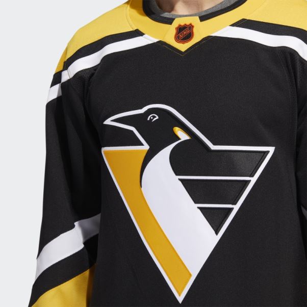 Penguins Authentique Reverse Retro Wordmark Maillot Adidas Noir