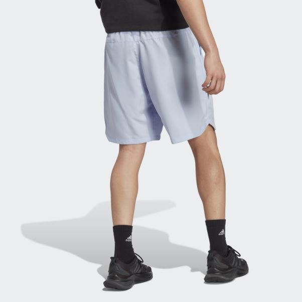 Adidas Bleu Short Tissé Color Block Aube
