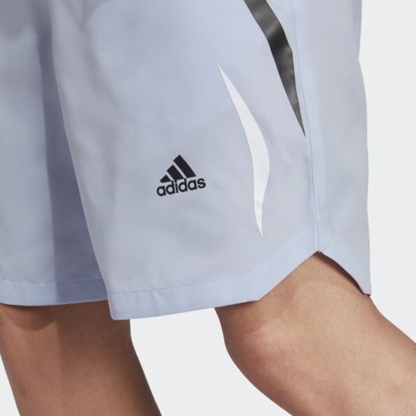 Adidas Bleu Short Tissé Color Block Aube