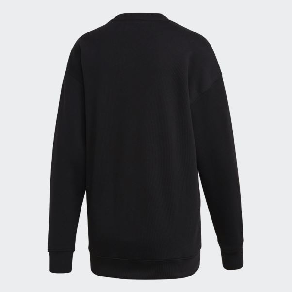 Sweat Adidas Noir Trefoil Crew
