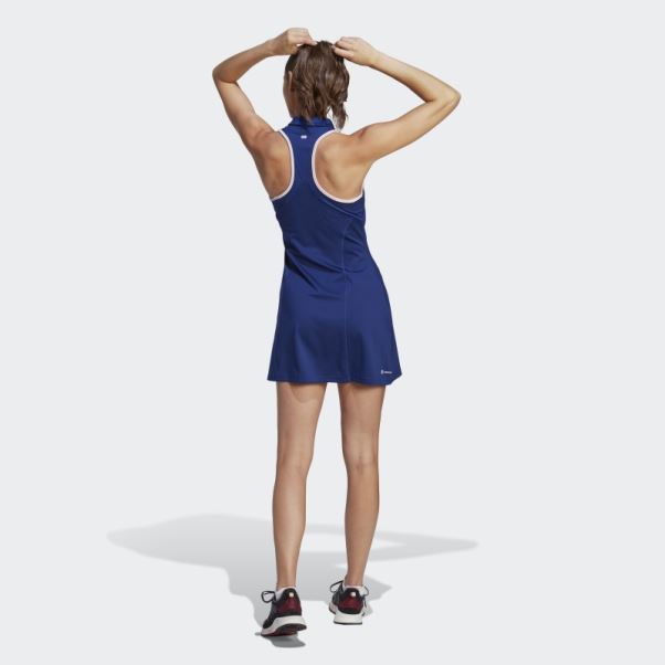 Clubhouse Premium Robe De Tennis Classique Adidas Victoire Bleu