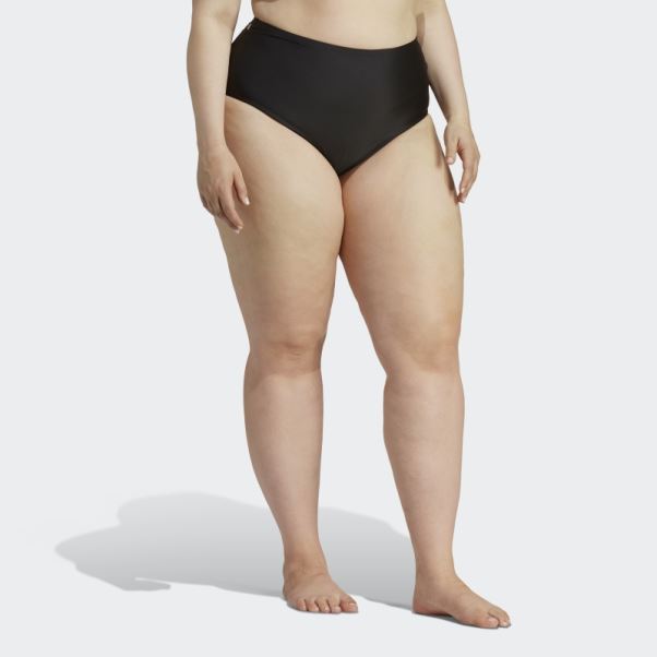 Bas De Bikini Taille Haute (taille Plus) Noir Adidas