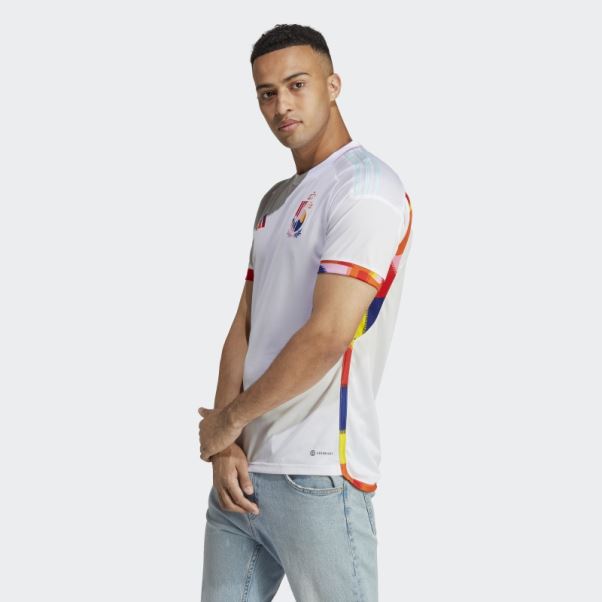 Maillot Belgique 22 Exterieur Adidas Blanc