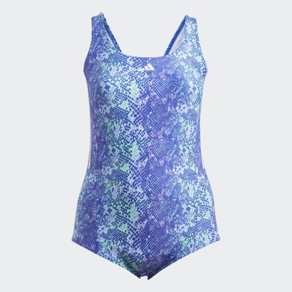 Maillot De Bain Graphique Adidas 3-stripes (grande Taille) Violet