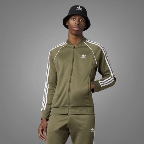 Veste De Survêtement Adidas Olive Adicolor Classics Sst
