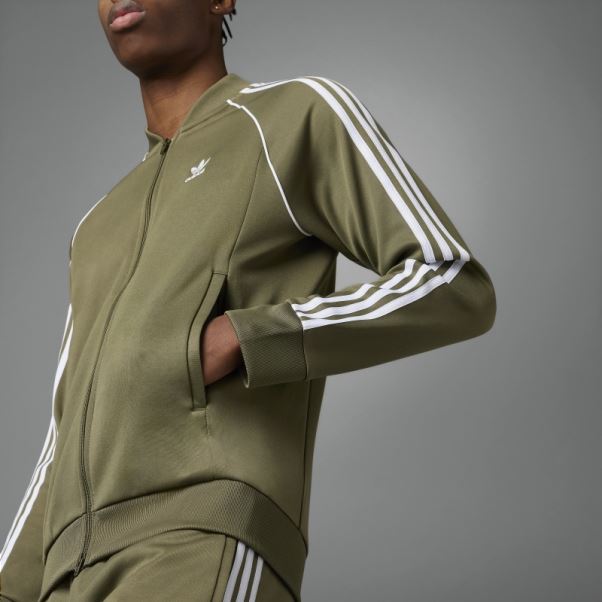 Veste De Survêtement Adidas Olive Adicolor Classics Sst