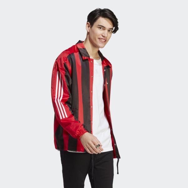 Veste D'entraîneur En Satin écarlate Adidas
