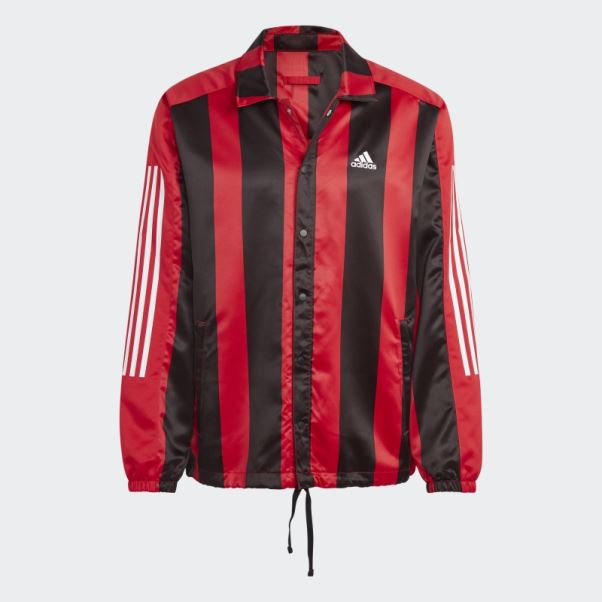 Veste D'entraîneur En Satin écarlate Adidas