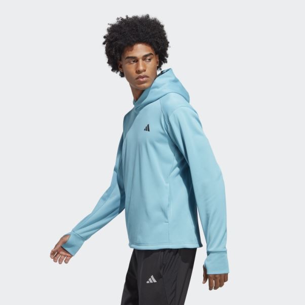 Adidas Made To Be Remade Aeroready Running Sweat à Capuche Bleu