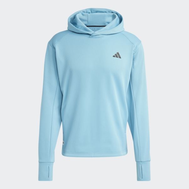 Adidas Made To Be Remade Aeroready Running Sweat à Capuche Bleu