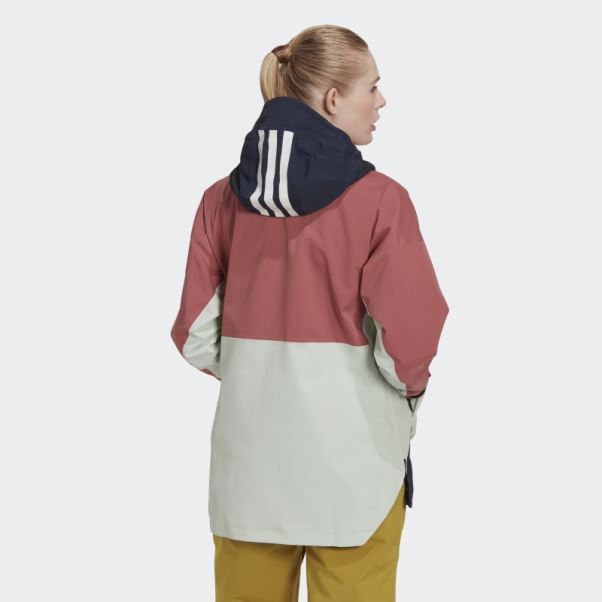 Anorak De Neige Adidas Terrex 2 Couches Rain.rdy Rouge