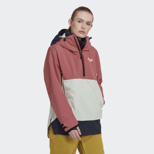Anorak De Neige Adidas Terrex 2 Couches Rain.rdy Rouge